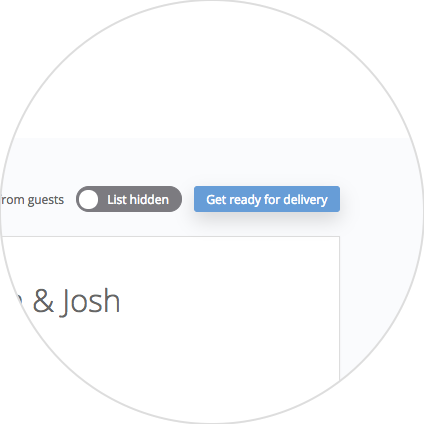 Get ready for delivery